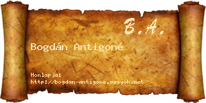 Bogdán Antigoné névjegykártya